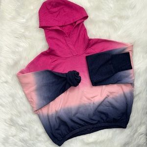 Victoria’s Secret Sport hooded crop top ombré tie dye S